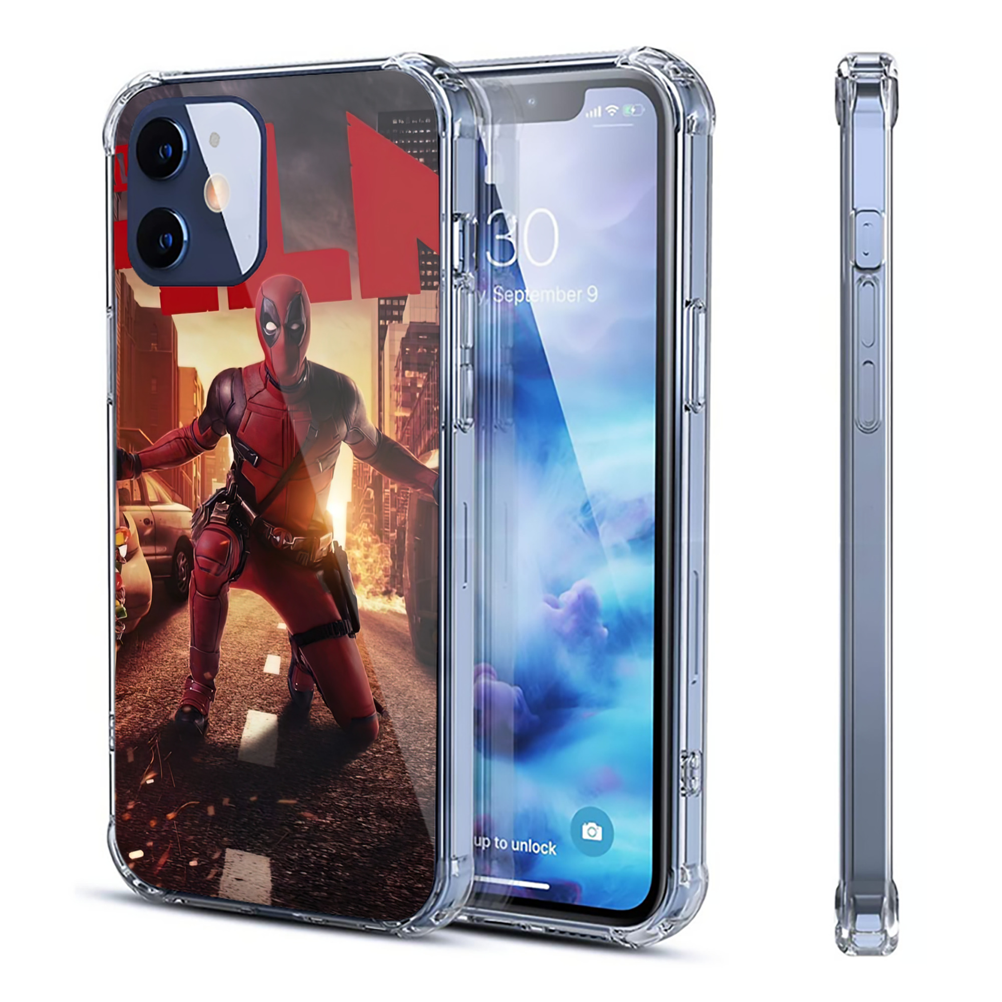 （画像用） Deadpool デッドプール 【iPhone 12シリーズ対応】透明スマホケース（クリアソフトケース）